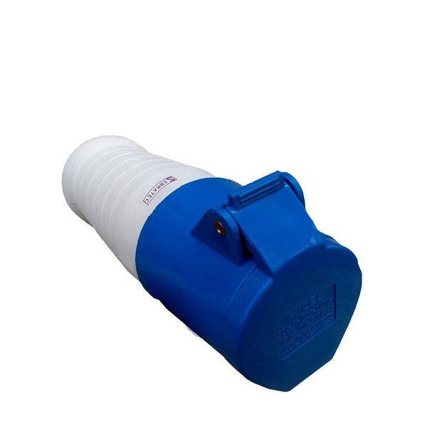 acoplamento industrial 2p t 16a 200 250v 6h azul sibratec